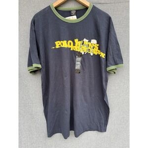 Vintage Polo Jeans Ralph Lauren T Shirt Mens XL‎ Navy Blue Short Sleeve Y2K Logo